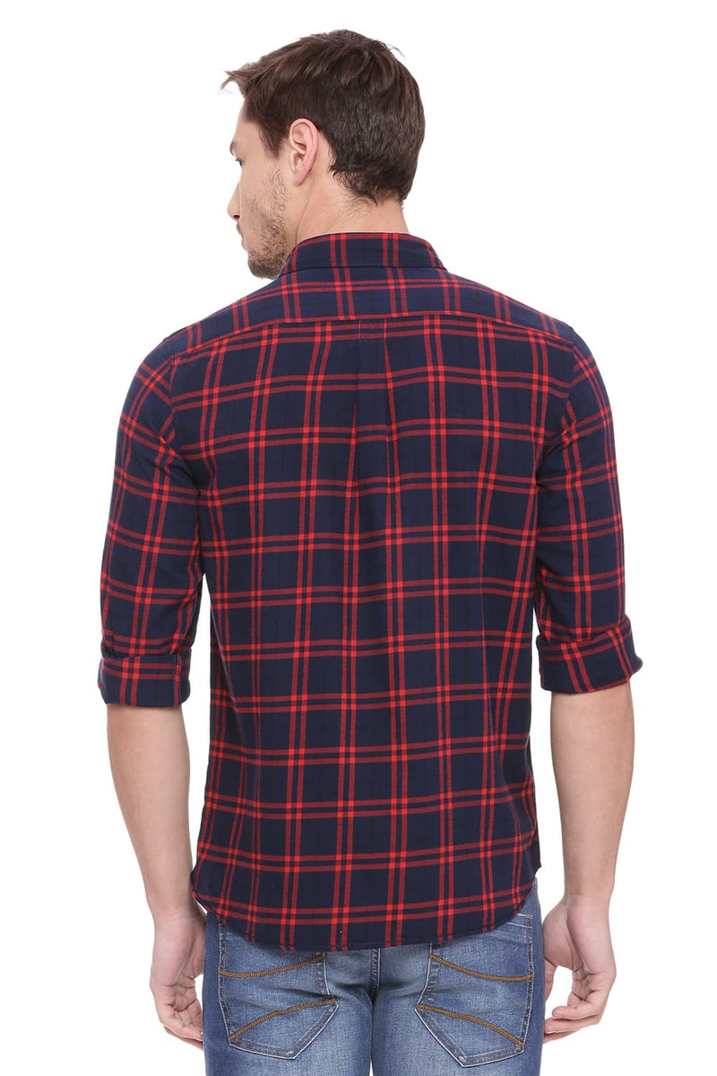 BASICS SLIM FIT CHECKS SHIRT