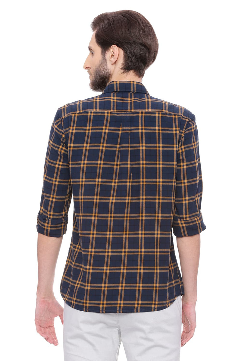 BASICS SLIM FIT CHECKS SHIRT