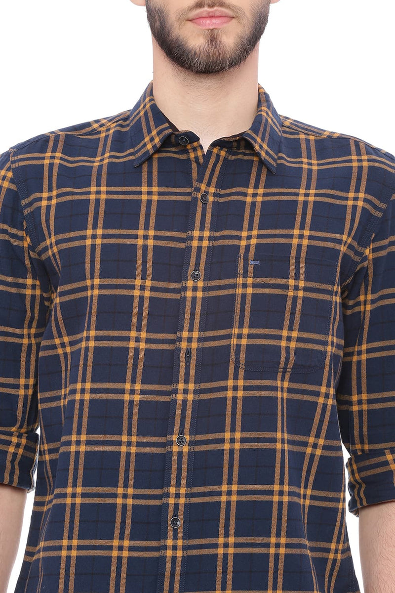 BASICS SLIM FIT CHECKS SHIRT