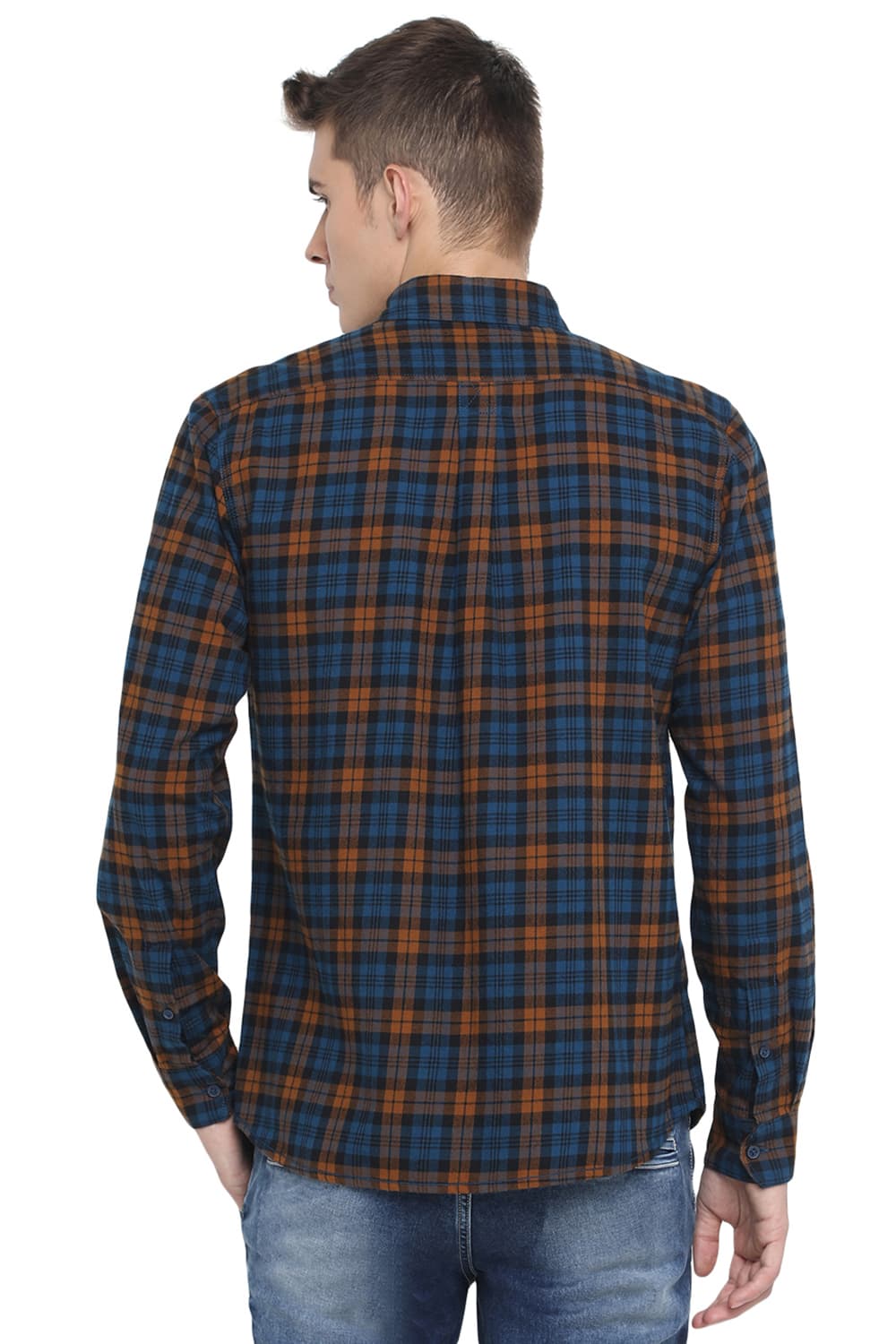 BASICS SLIM FIT CHECKS SHIRT