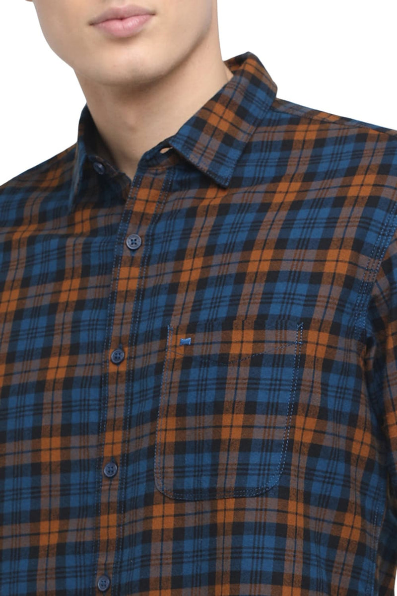 BASICS SLIM FIT CHECKS SHIRT