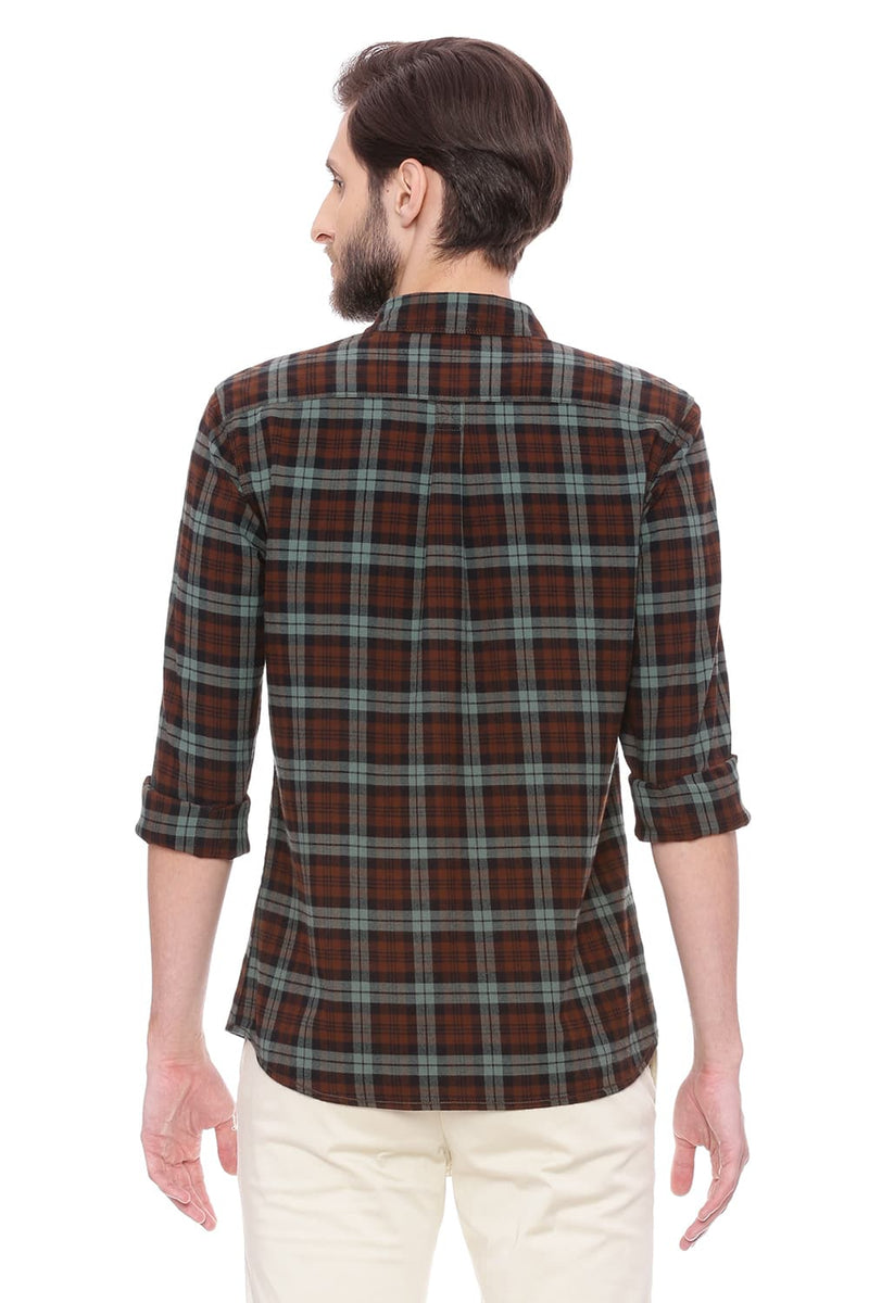 BASICS SLIM FIT CHECKS SHIRT