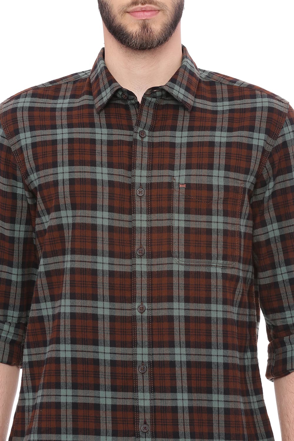 BASICS SLIM FIT CHECKS SHIRT