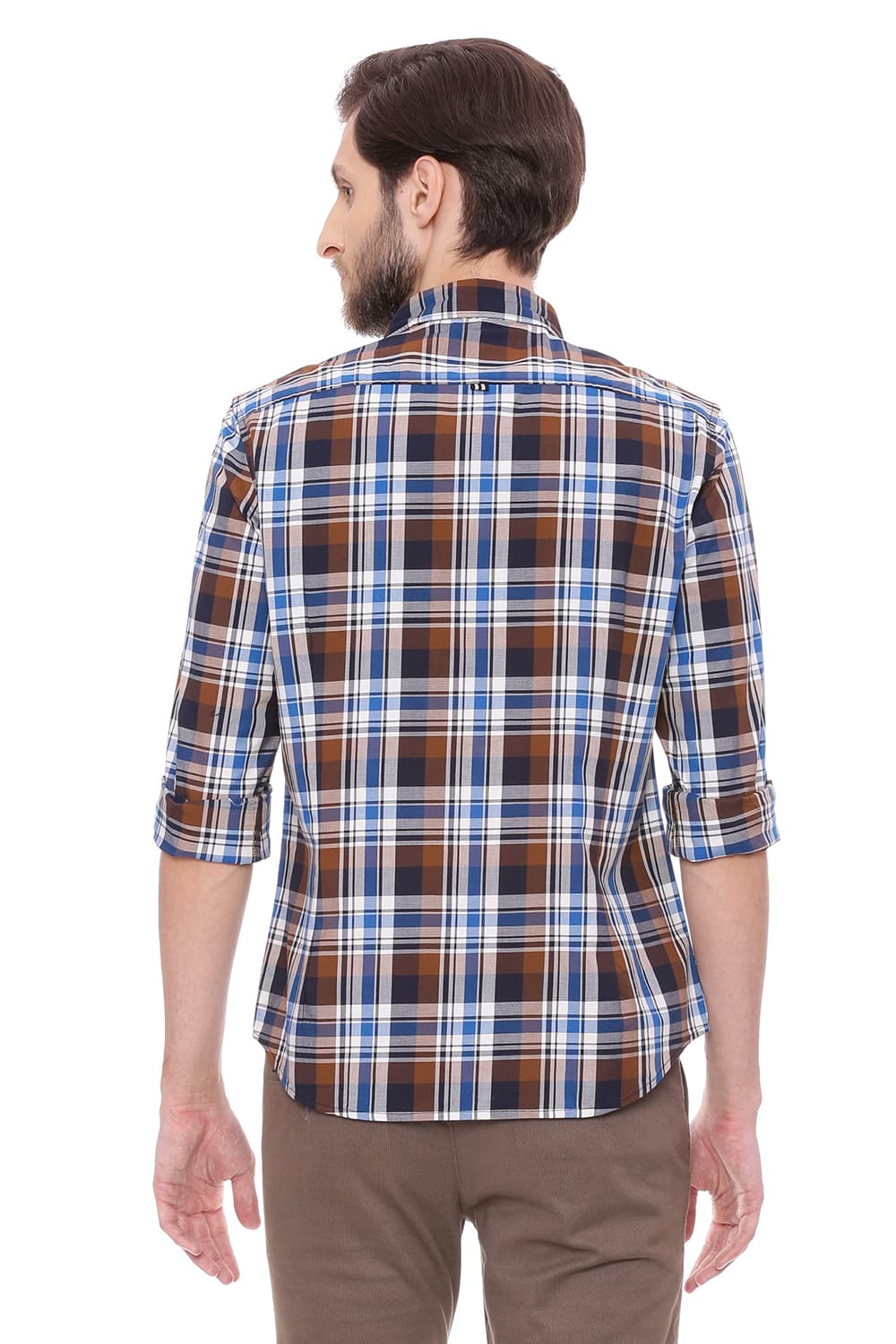 BASICS SLIM FIT CHECKS SHIRT