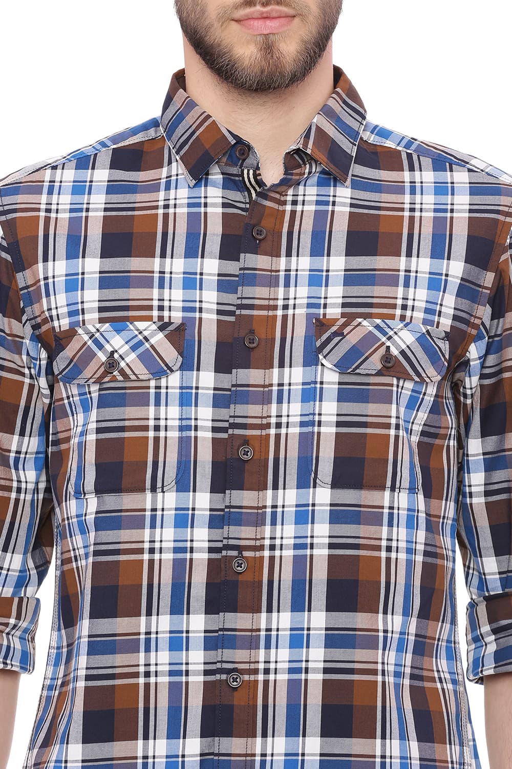 BASICS SLIM FIT CHECKS SHIRT