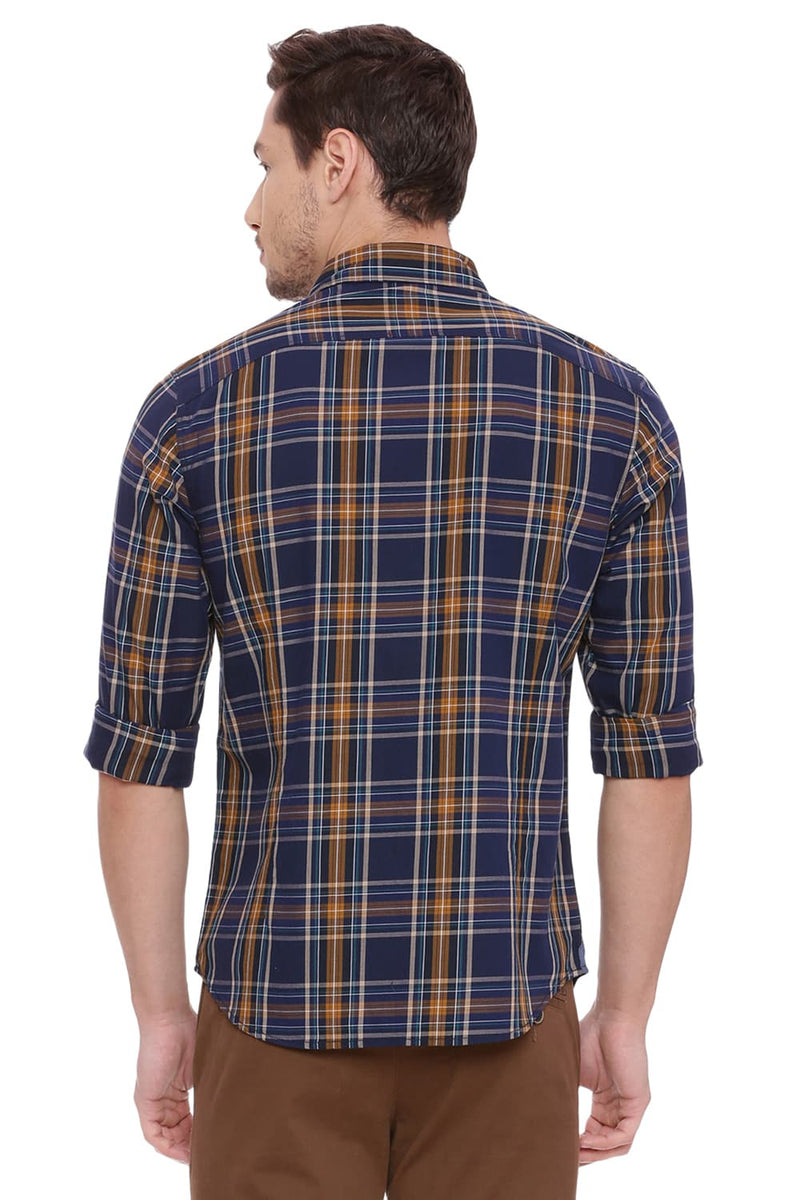 BASICS SLIM FIT CHECKS SHIRT