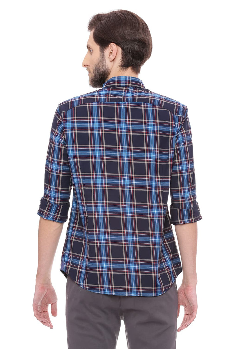 BASICS SLIM FIT CHECKS SHIRT