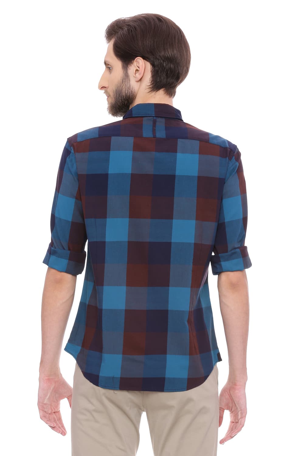 BASICS SLIM FIT CHECKS SHIRT