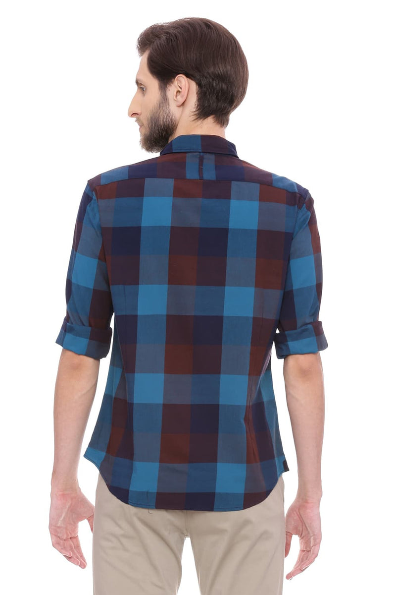 BASICS SLIM FIT CHECKS SHIRT