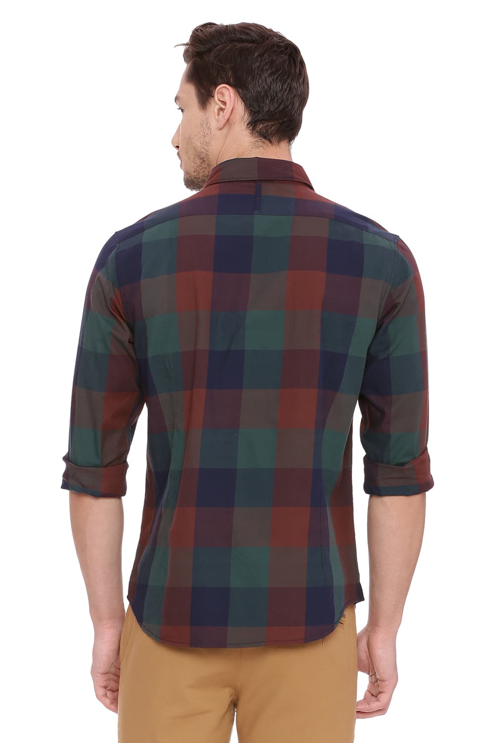 BASICS SLIM FIT CHECKS SHIRT