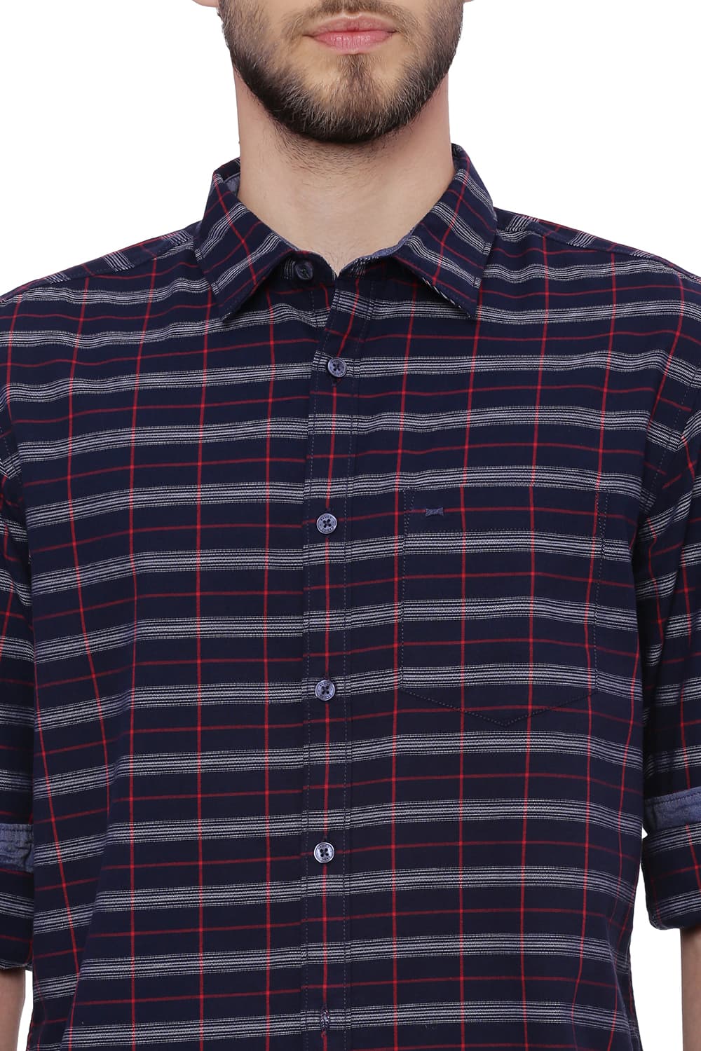 BASICS SLIM FIT CHECKS SHIRT