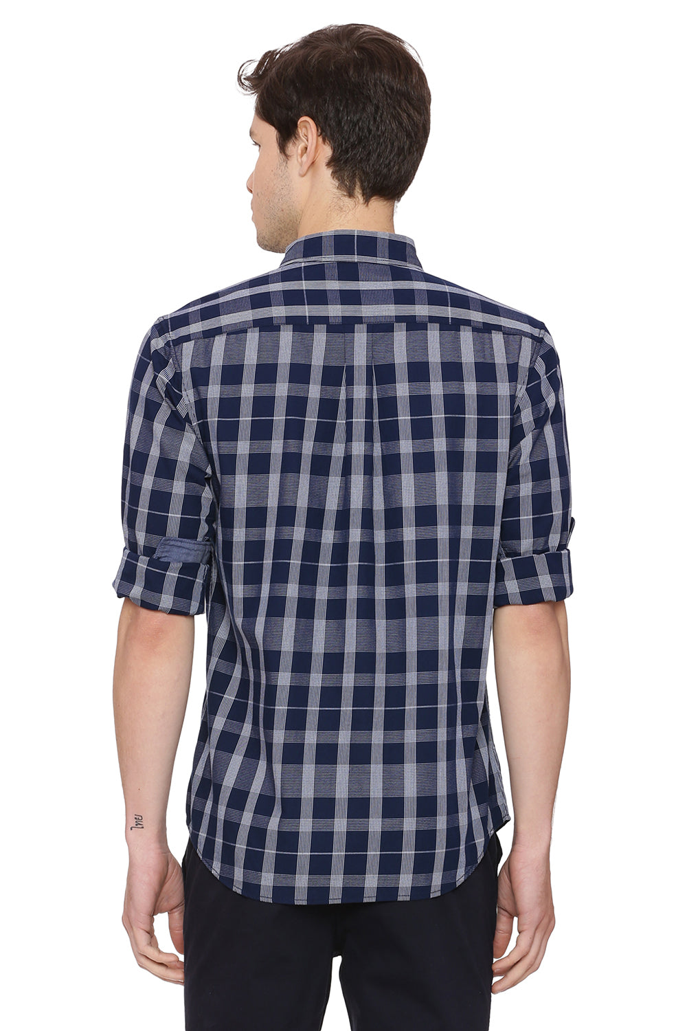 BASICS SLIM FIT CHECKS SHIRT