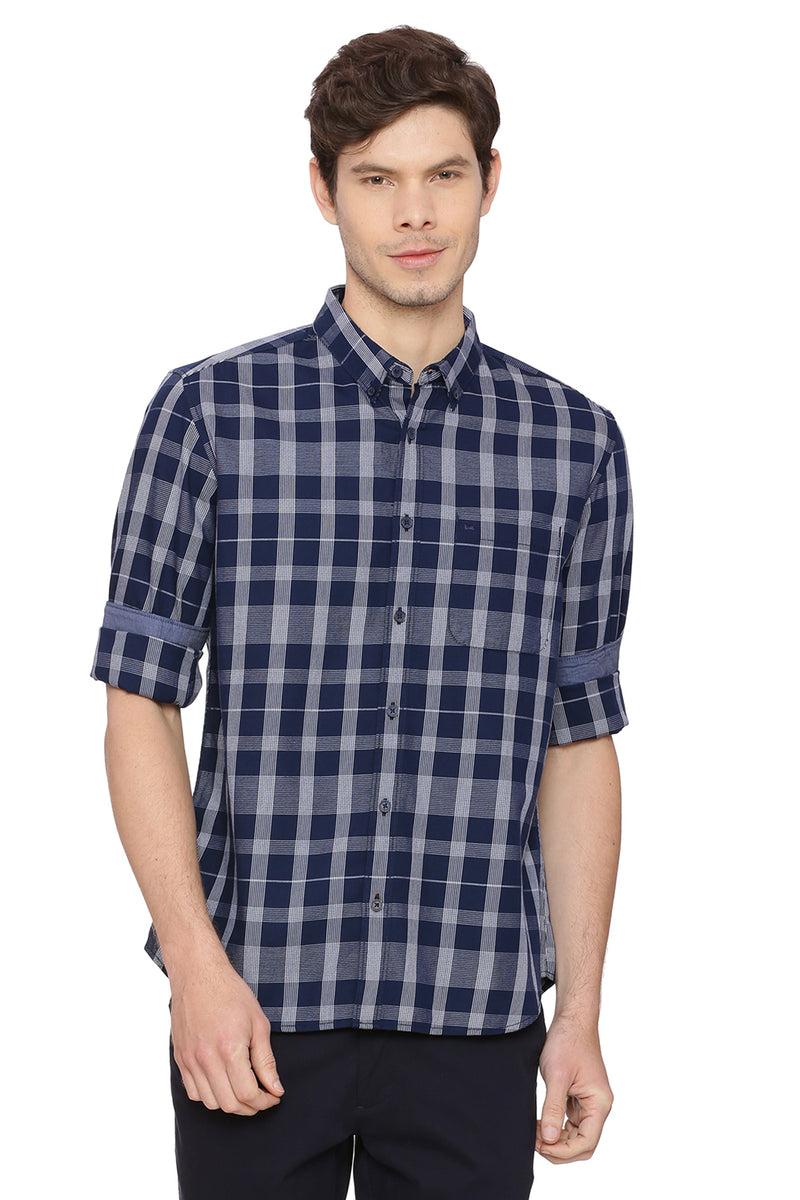 BASICS SLIM FIT CHECKS SHIRT