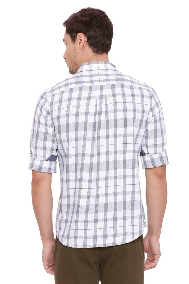 BASICS SLIM FIT CHECKS SHIRT