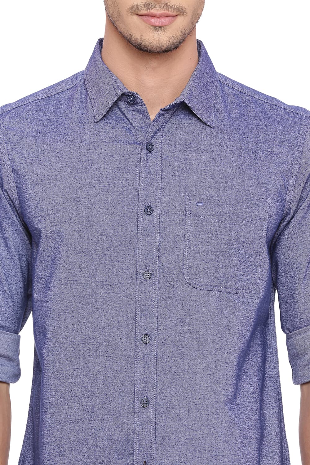 BASICS SLIM FIT BRUSHED OXFORD SHIRT