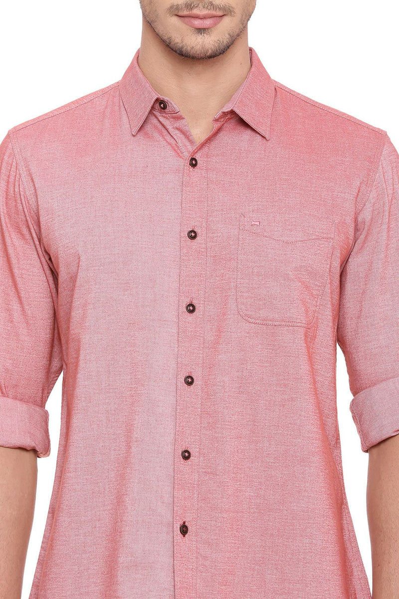 BASICS SLIM FIT BRUSHED OXFORD SHIRT