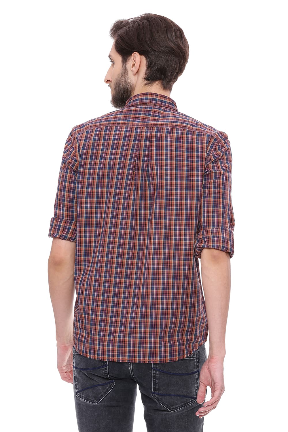 BASICS SLIM FIT CHECKS SHIRT