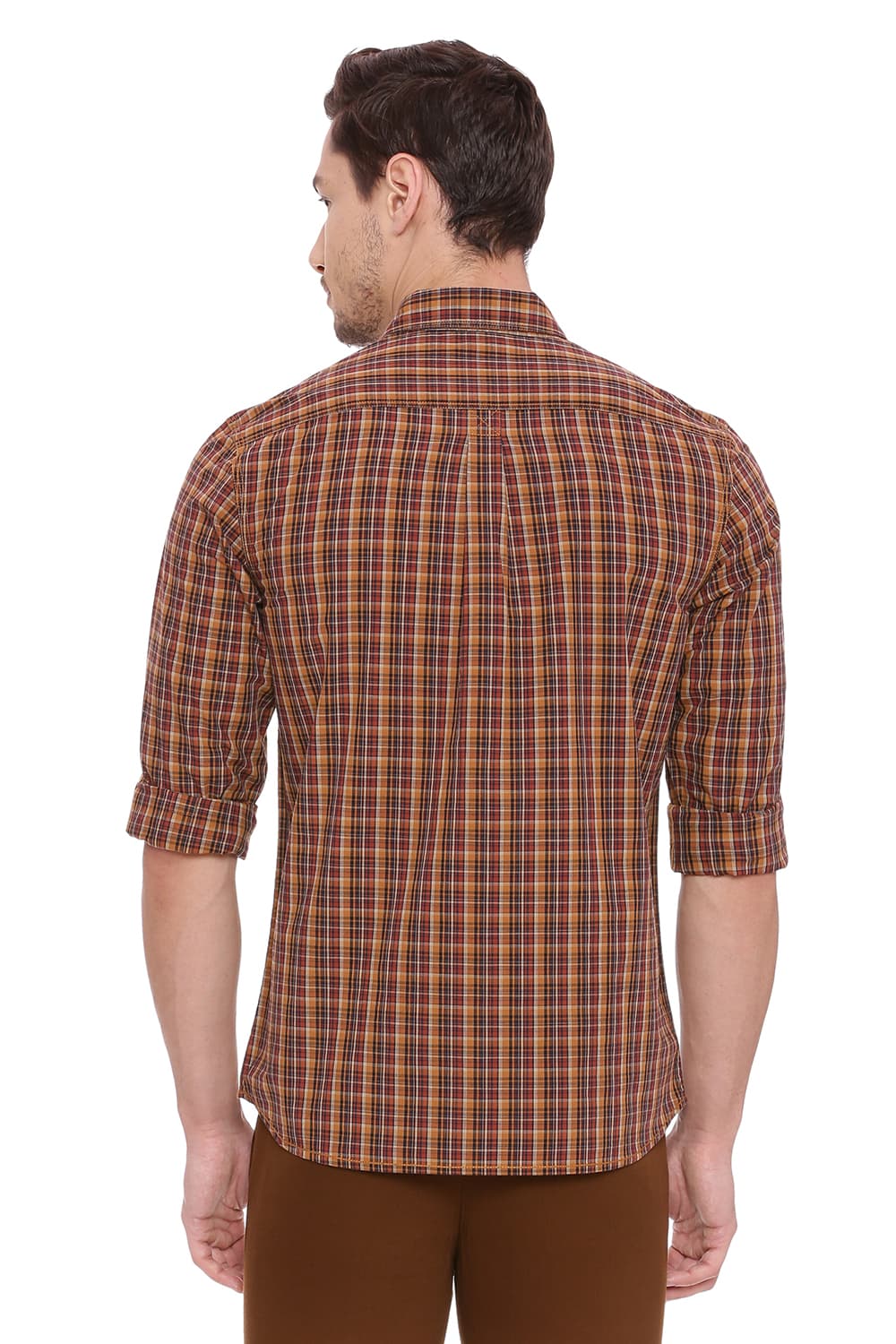 BASICS SLIM FIT CHECKS SHIRT