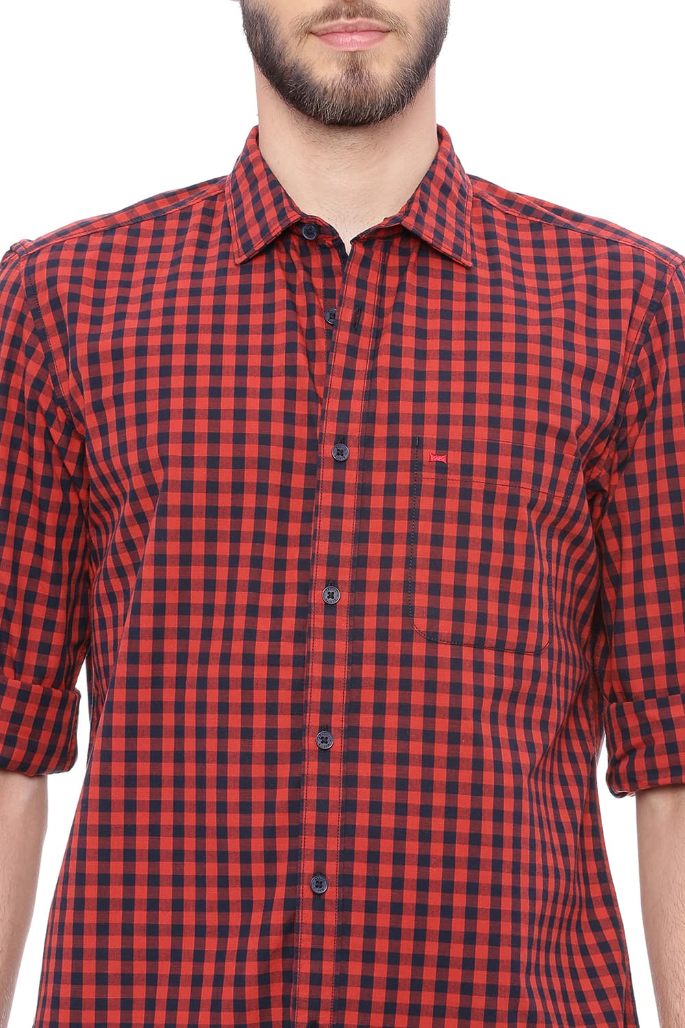 BASICS SLIM FIT CHECKS SHIRT