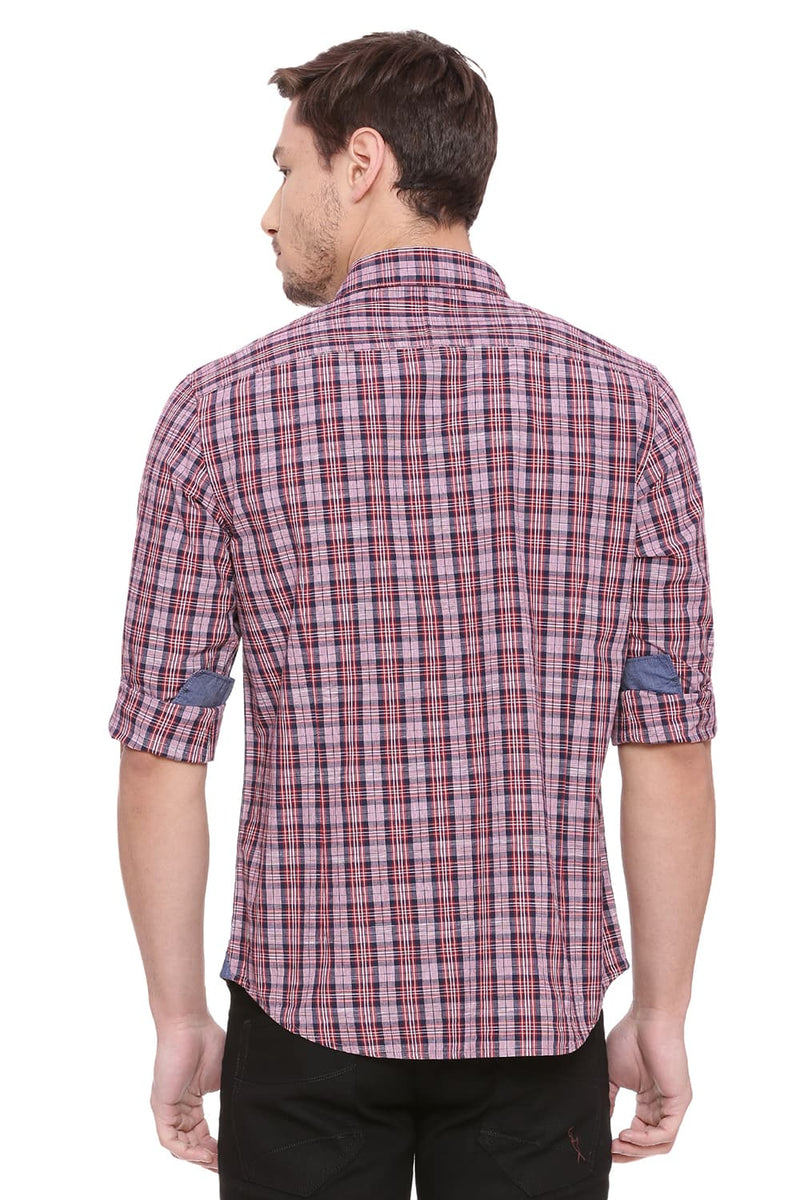 BASICS SLIM FIT CHECKS SHIRT