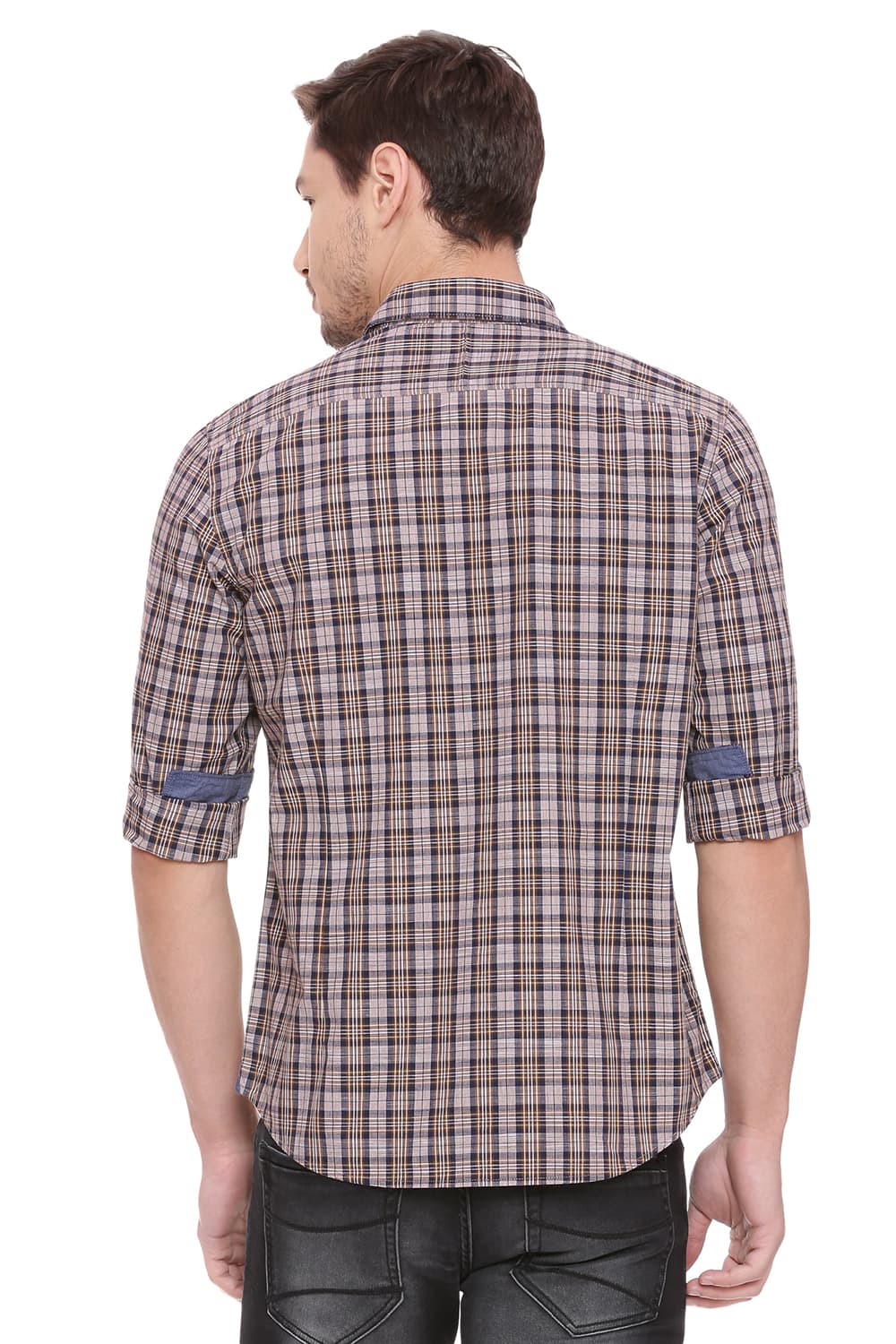 BASICS SLIM FIT CHECKS SHIRT