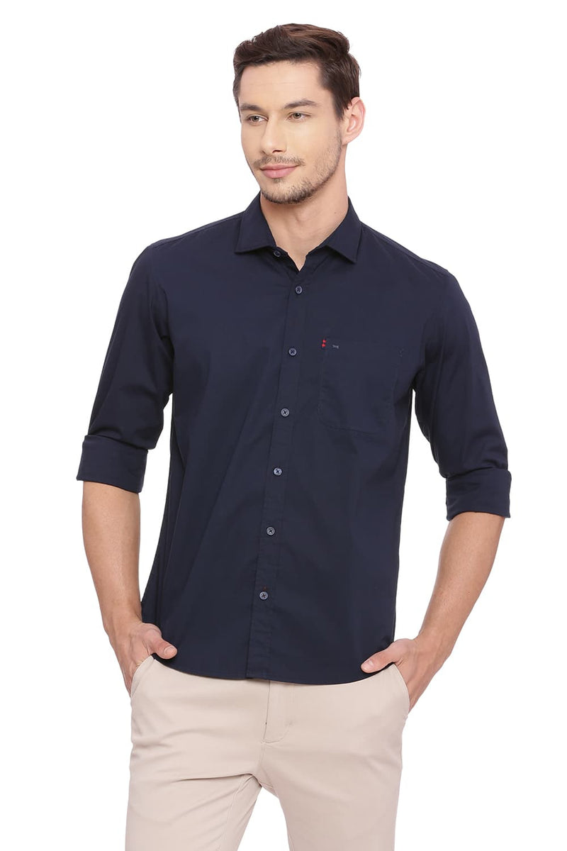 BASICS SLIM FIT STRETCH SHIRT