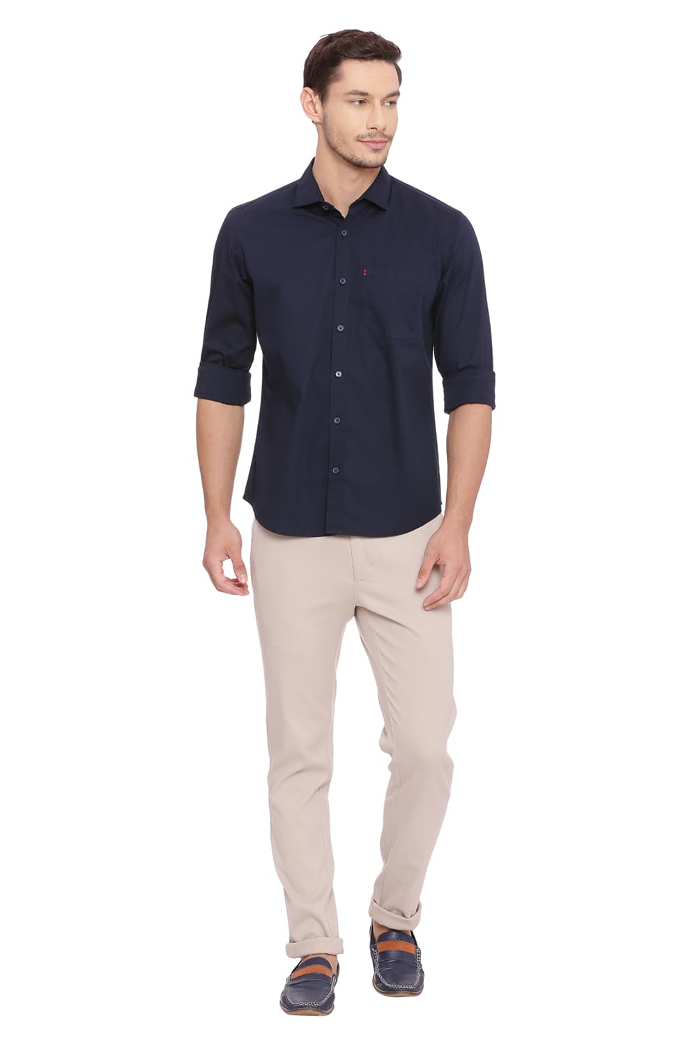 BASICS SLIM FIT STRETCH SHIRT