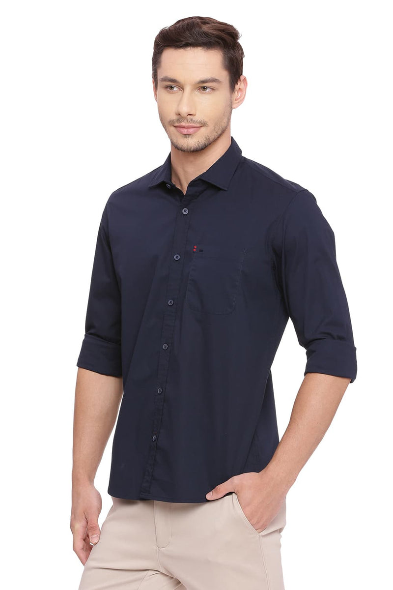 BASICS SLIM FIT STRETCH SHIRT