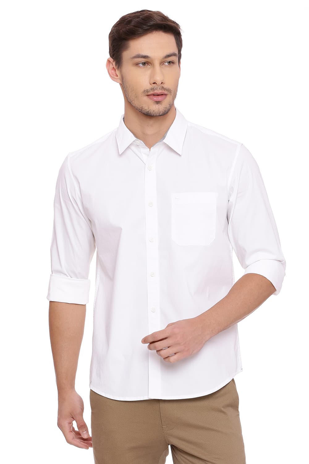 BASICS SLIM FIT STRETCH SHIRT