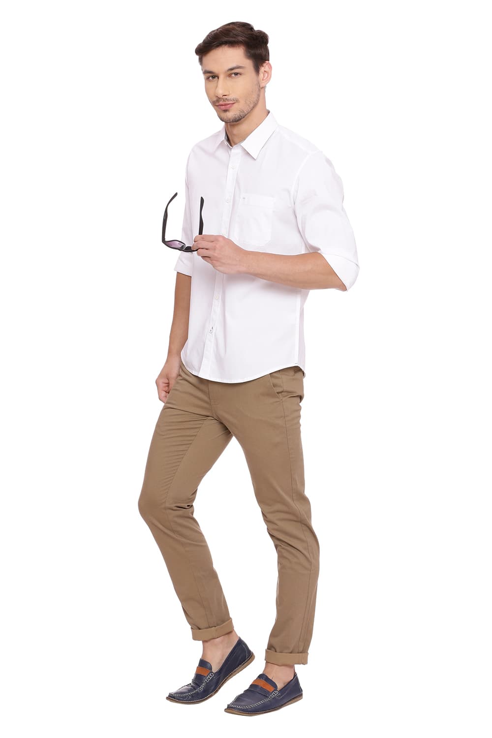 BASICS SLIM FIT STRETCH SHIRT