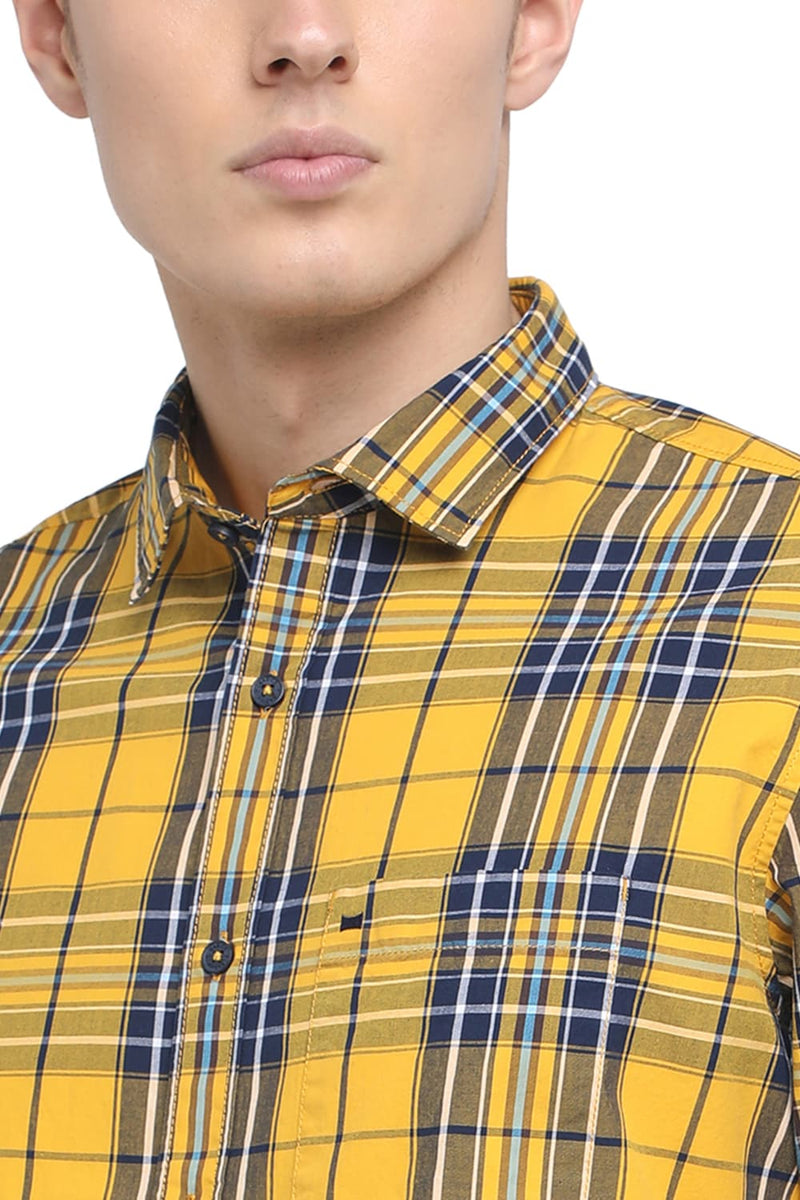 BASICS SLIM FIT BIG CHECKS SHIRT