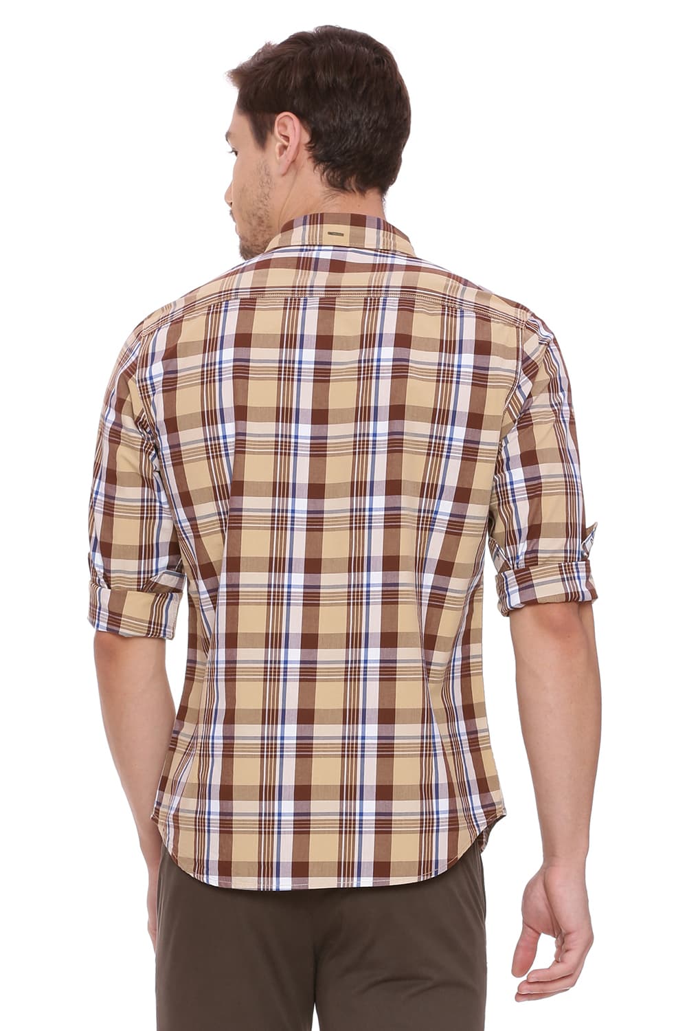 BASICS SLIM FIT CHECKS SHIRT