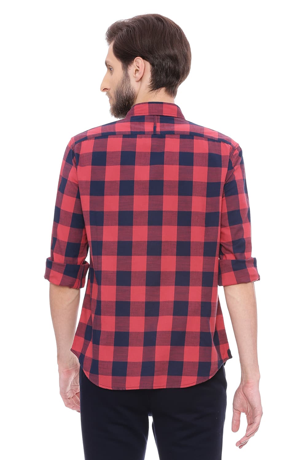 BASICS SLIM FIT CHECKS SHIRT