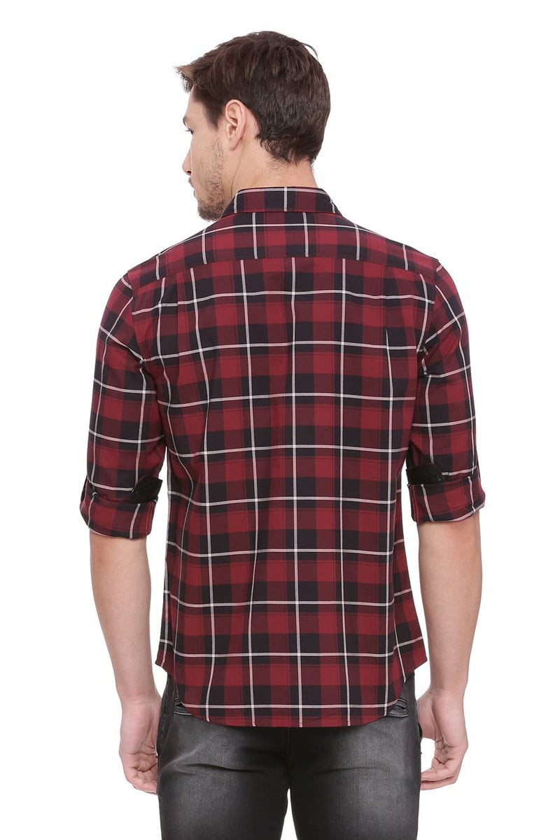 BASICS SLIM FIT CHECKS SHIRT