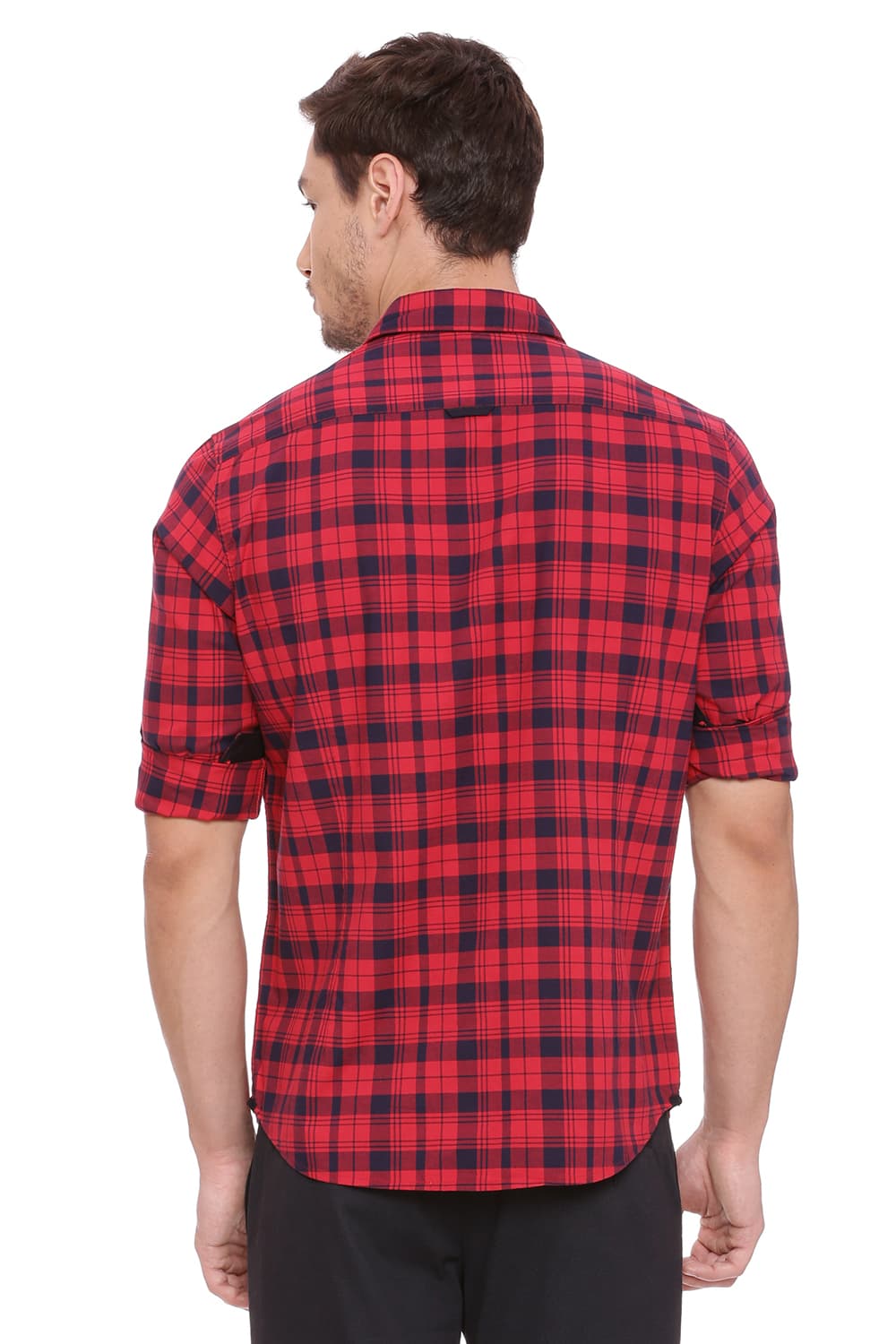 BASICS SLIM FIT CHECKS SHIRT