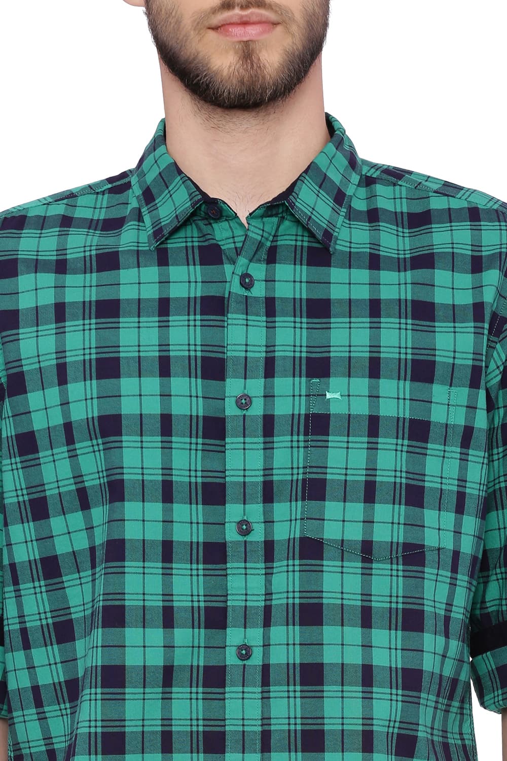 BASICS SLIM FIT CHECKS SHIRT