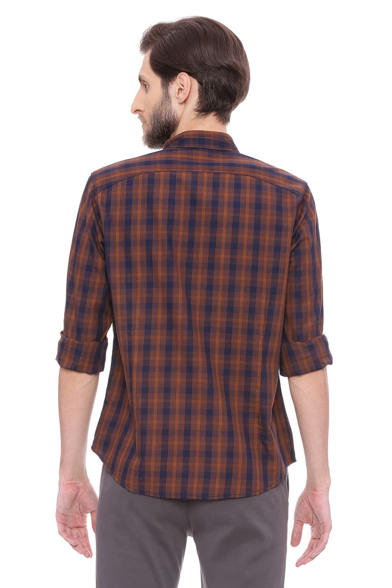 BASICS SLIM FIT CHECKS SHIRT