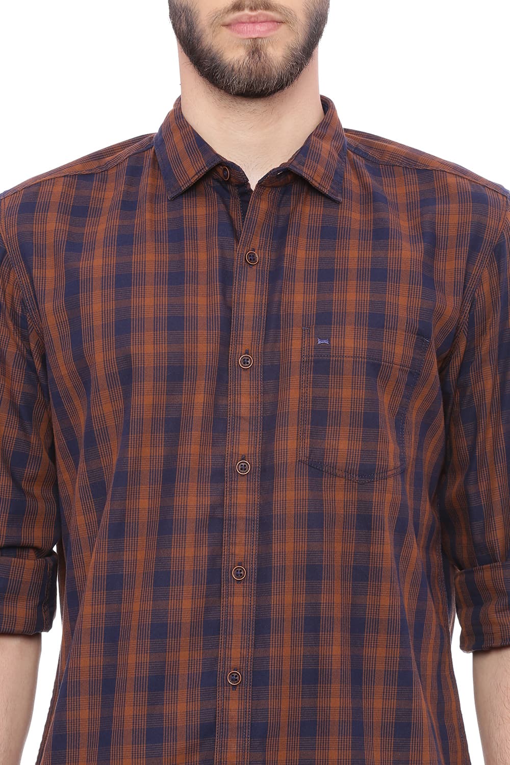 BASICS SLIM FIT CHECKS SHIRT