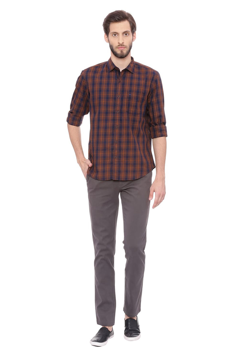 BASICS SLIM FIT CHECKS SHIRT