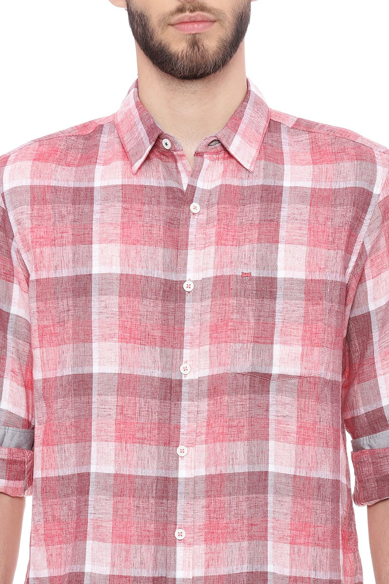 BASICS SLIM FIT CHECKS SHIRT