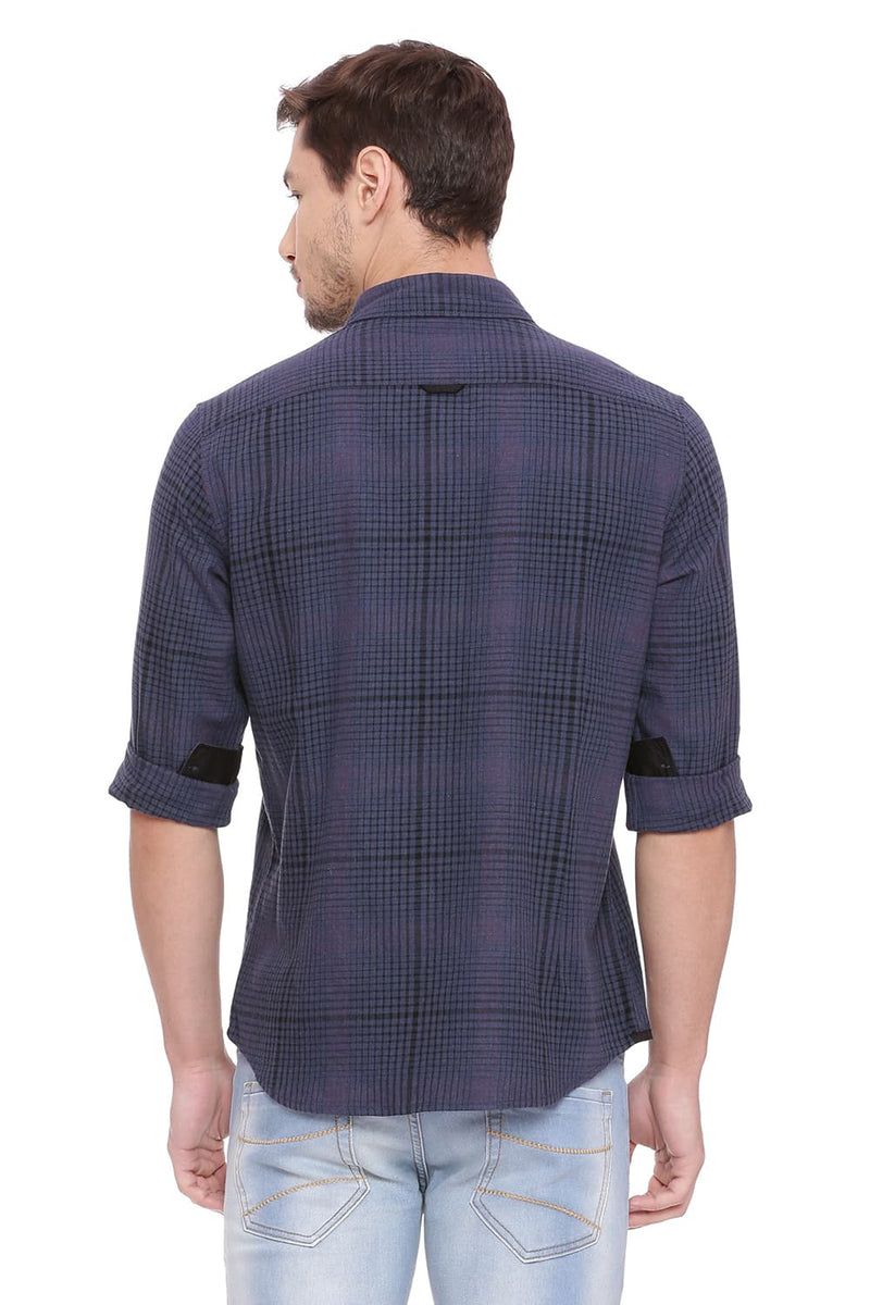 BASICS SLIM FIT CHECKS SHIRT