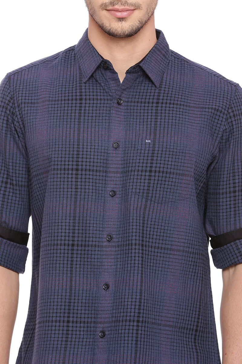 BASICS SLIM FIT CHECKS SHIRT