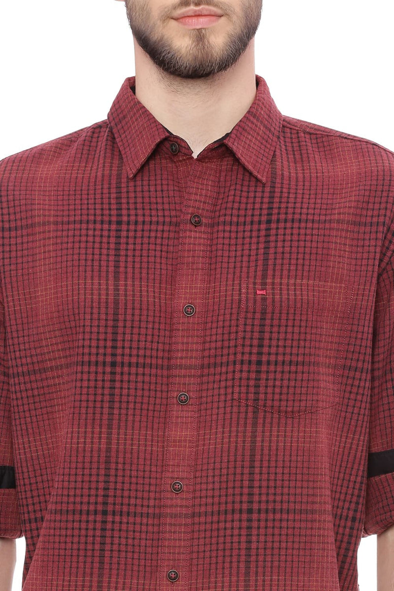 BASICS SLIM FIT CHECKS SHIRT