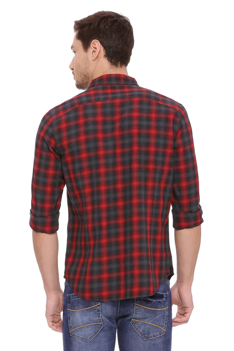 BASICS SLIM FIT CHECKS SHIRT