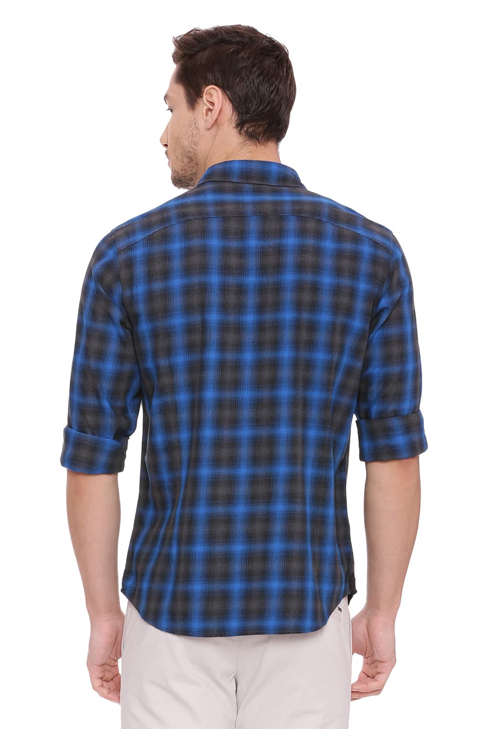 BASICS SLIM FIT CHECKS SHIRT