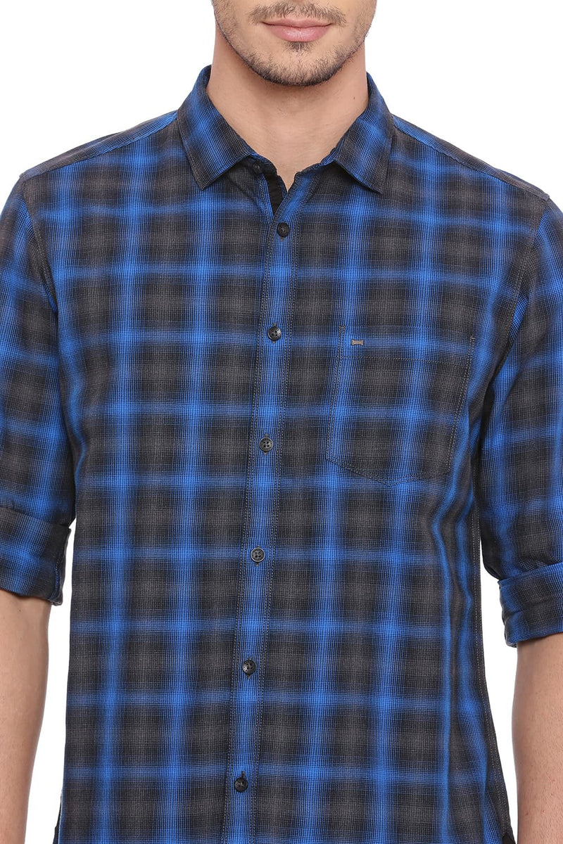 BASICS SLIM FIT CHECKS SHIRT