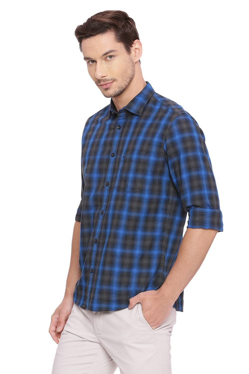 BASICS SLIM FIT CHECKS SHIRT