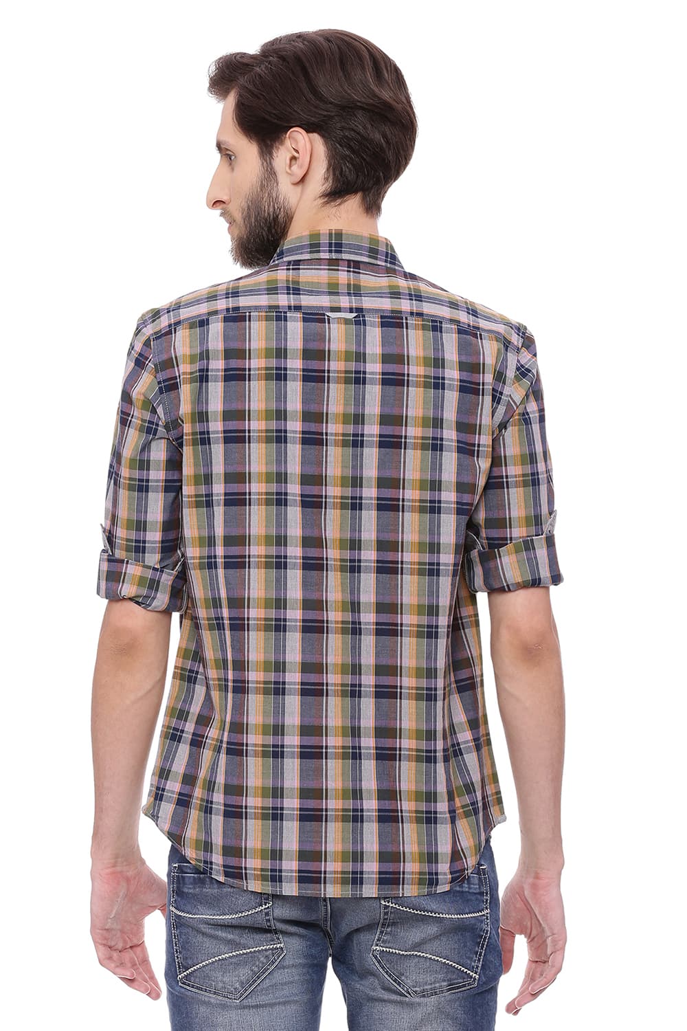 BASICS SLIM FIT CHECKS SHIRT