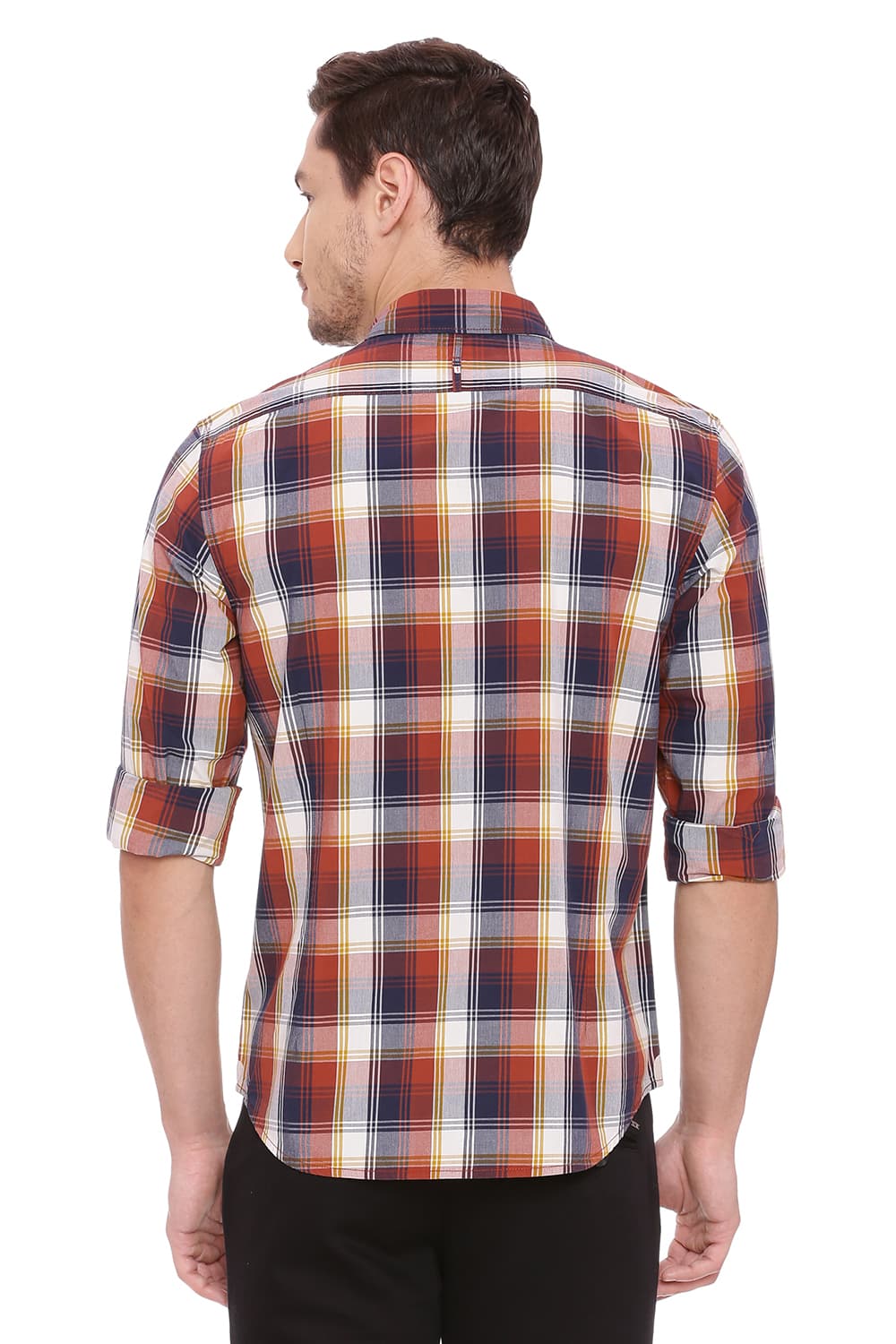 BASICS SLIM FIT CHECKS SHIRT