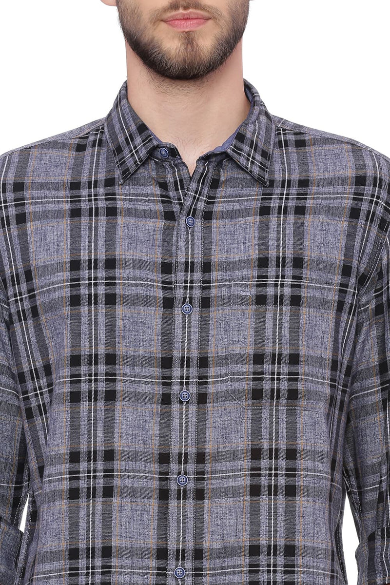 BASICS SLIM FIT CHECKS SHIRT